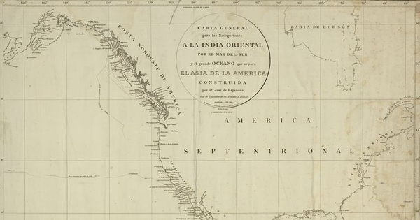 arta general para las navegaciones a la India Oriental por el Mar del Sur y el Grande Oceano que separa el Asia de la America. Londres: [Constraida por Dn. Jose de Espinosa, No. 17 Dean Street Soho], 1812.