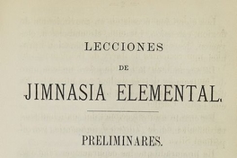 Lecciones de Jimnasia Elemental.