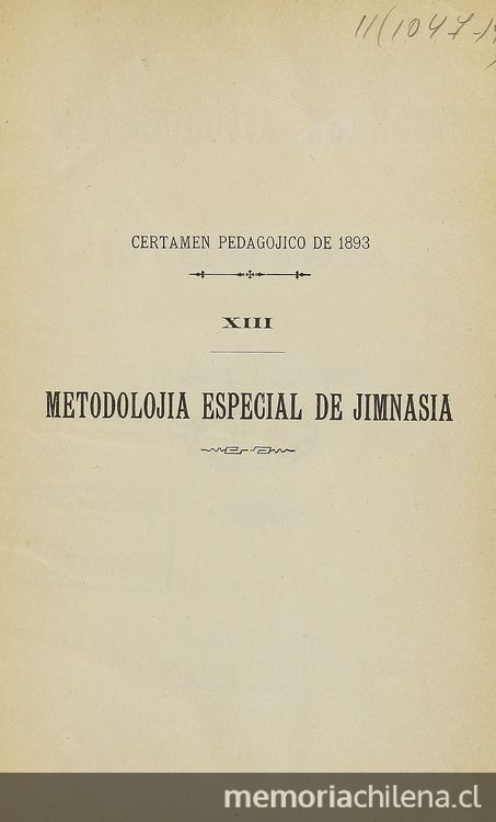 Metodología especial de Gimnasia. Santiago: Impr. Roma. 1896