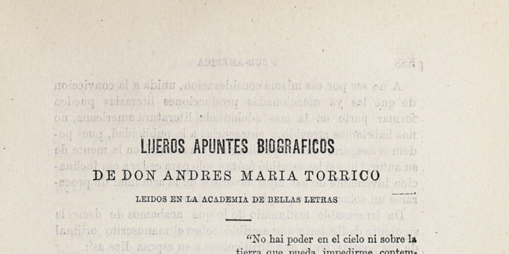 Lljeros apuntes biográficos de Don Andrés María Torrico