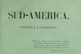 Portada de Revista Sud América : año 1, número 1, (24 de enero de 1851)