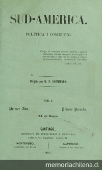 Sud América : año 1, número 1, 24 de enero a 17 de abril de 1851