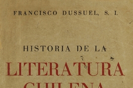 Portada de Historia de la literatura chilena, de Francisco Dussuel.