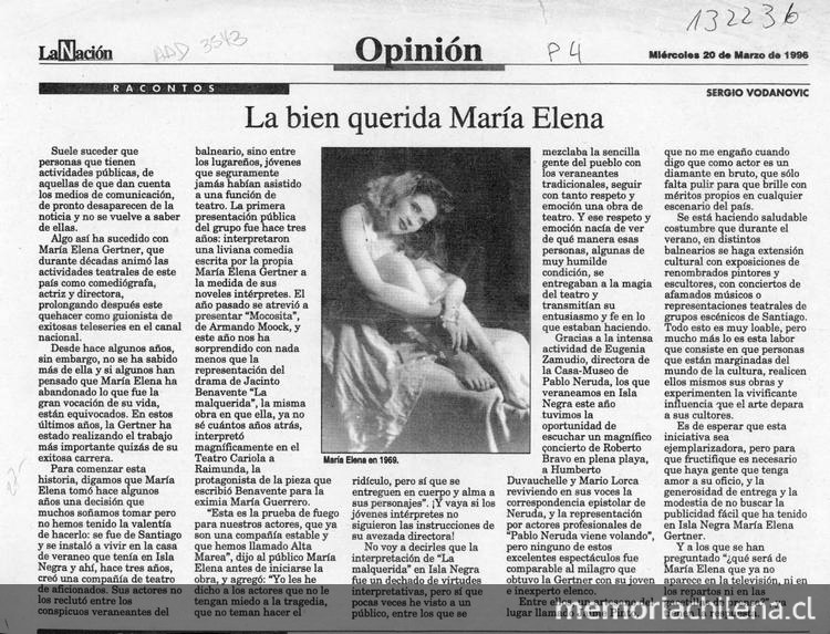 La bien querida María Elena