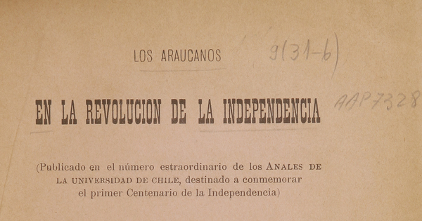 Los araucanos en la Revolución de la Independencia