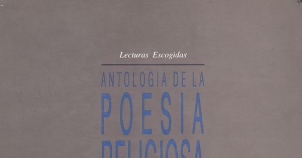 Portada de Antología de la poesía religiosa chilena