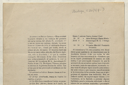 Acta de reunión de la Academia de Bellas Letras. Santiago, 31 de diciembre de 1873