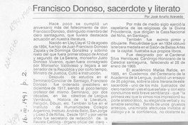 Francisco Donoso: sacerdote literato