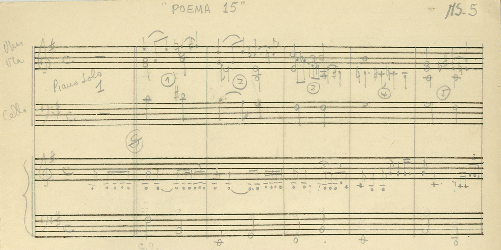  Manuscrito "Poema 15" (Neruda)