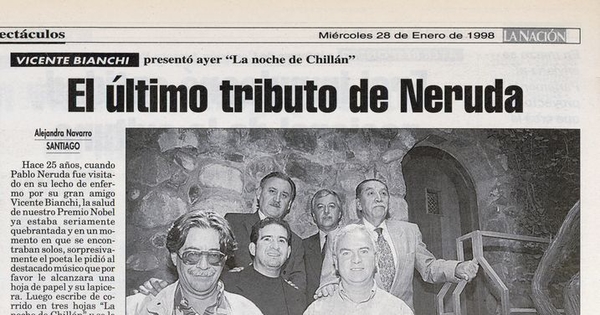 "El último tributo de Neruda"