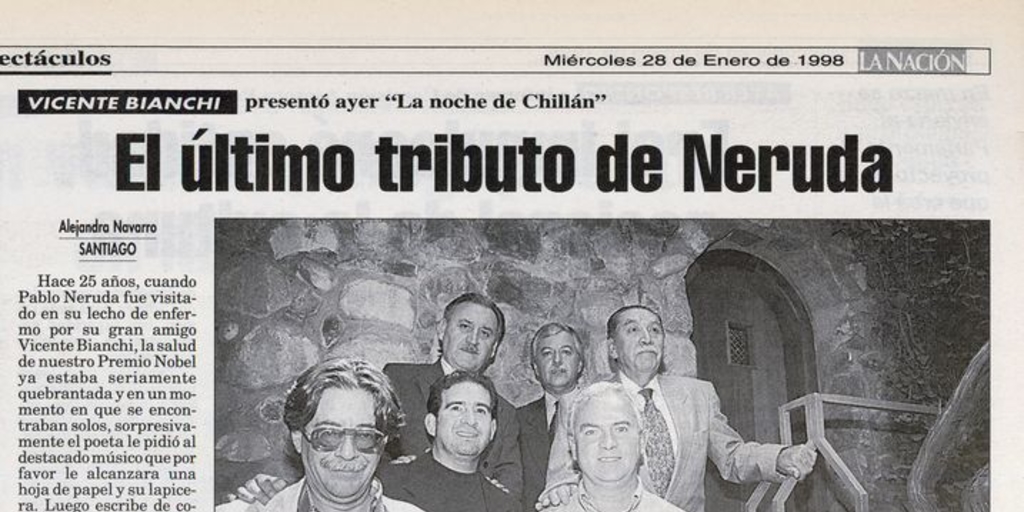 "El último tributo de Neruda"