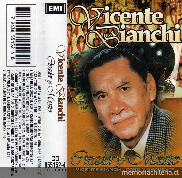 Portada de disco Vicente Bianchi, Creador y Maestro. Emi, 1997.