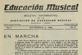 Educación Musical. Número 3, septiembre de 1946