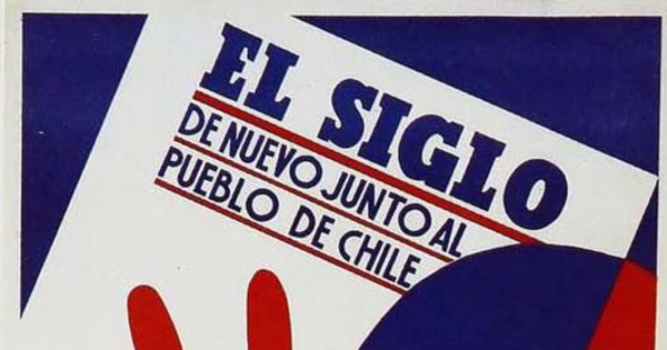 Camilo Mori. Litografía, 1940. Cartel para el lanzamiento del periódico El Siglo, del Partido Comunista.