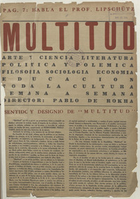 Sección editorial de Multitud