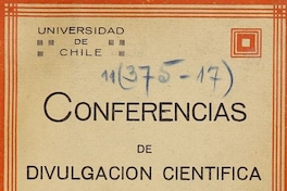 Portada de Conferencias de divulgación científica. Santiago de Chile: Establecimientos Gráficos "Balcells", 1930.2 v.