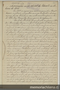 Asesinato en la carcel de Santiago en febrero de 1815 [manuscrito]. 1817