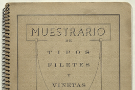 Muestrario de tipos, filetes y viñetas