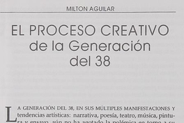 El proceso creativo de la generación del 38