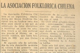 La Asociación Folklórica Chilena