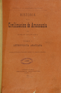 Historia de la civilización de Araucanía (1900-1902)