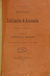 Historia de la civilización de Araucanía (1900-1902) Historia de la civilización de Araucanía (1900-1902)