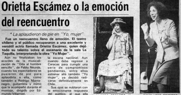 Orietta Escámez o la emoción del reencuentro