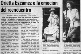 Orietta Escámez o la emoción del reencuentro