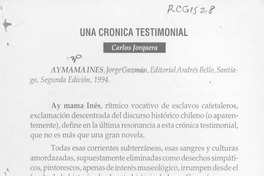 Una crónica testimonial