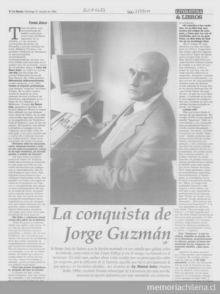 A la conquista de Jorge Guzmán