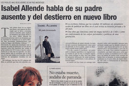 Isabel Allende habla de su padre ausente y del destierro en nuevo libro