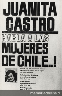 Pie de foto: Propaganda anti allendista dirigida a las mujeres, campaña presidencial 1964.