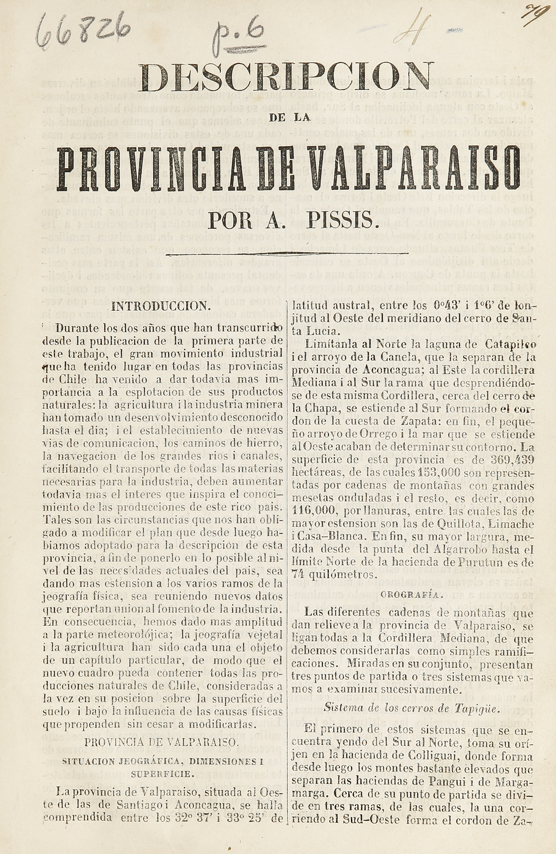 Descripción de la Provincia de Valparaiso