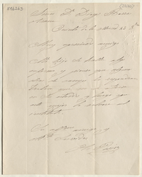 [Carta, 1866?] Sep. 23, Quinta de la Merced [al] Señor Dn. Diego Barros Arana[manuscrito]