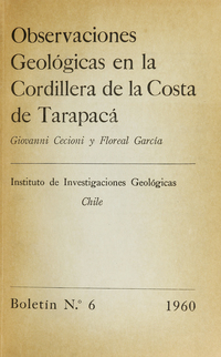 Observaciones geológicas en la cordillera de la costa de Tarapacá