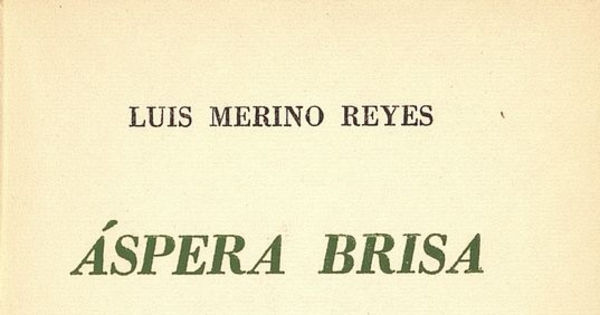 Portada de Áspera brisa de Luis Merino Reyes