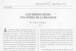 Luis Merino Reyes: Una poesía de la realidad