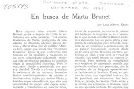 En busca de Marta Brunet