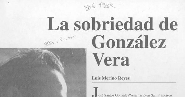 La sobriedad de González Vera