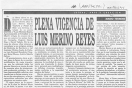 Plena vigencia de Luis Merino Reyes