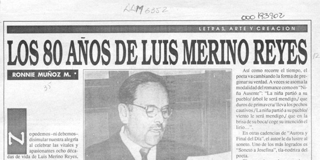 Los 80 años de Luis Merino Reyes