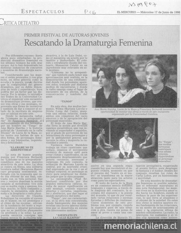 Rescatando la dramaturgia femenina