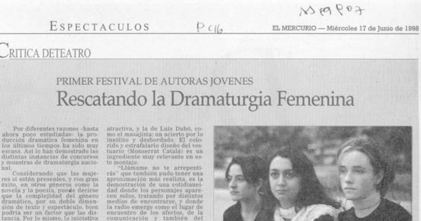 Rescatando la dramaturgia femenina