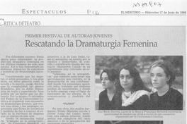 Rescatando la dramaturgia femenina