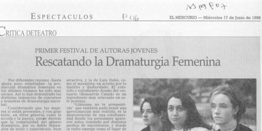 Rescatando la dramaturgia femenina