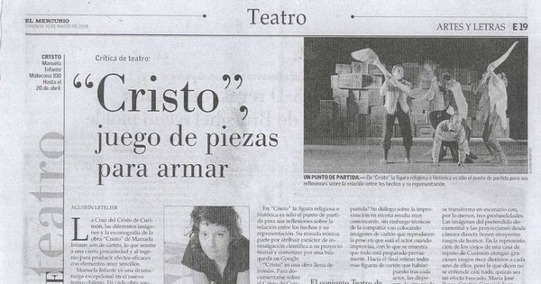 "Cristo", juego de piezas para armar