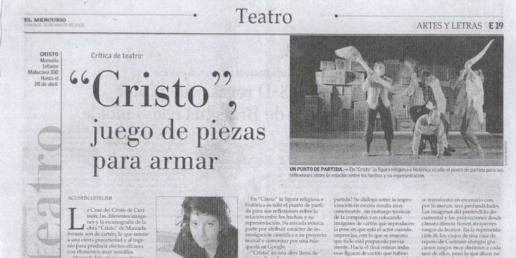 "Cristo", juego de piezas para armar