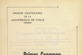 "La enfermera en los modernos tratamientos de la sífilis, contenidos" en Congreso Panamericano de Enfermería (Primer). Santiago, 14-20 de diciembre 1942. Santiago: El Imparcial, 1944, xxxi, 226 p.