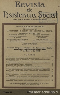 "Escuelas de Enfermeras", Revista de Asistencia Social, II, (1): 39-69, 1933.
