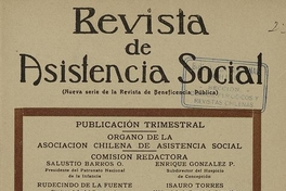 "Escuelas de Enfermeras", Revista de Asistencia Social, II, (1): 70-75, 1933.